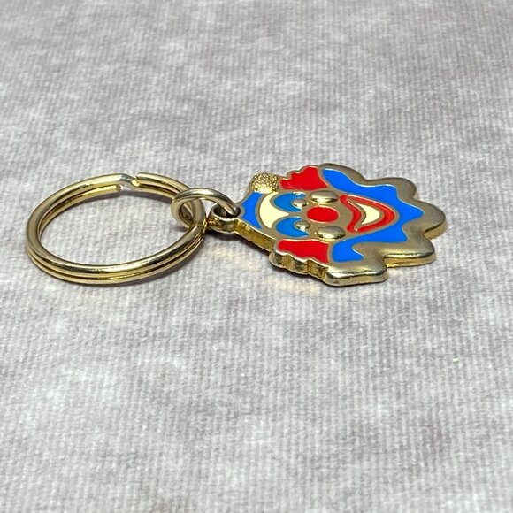 Circus Circus Hotel Casino Clown Keychain Vintage Gold Tone Pendant USA - Picture 6 of 9